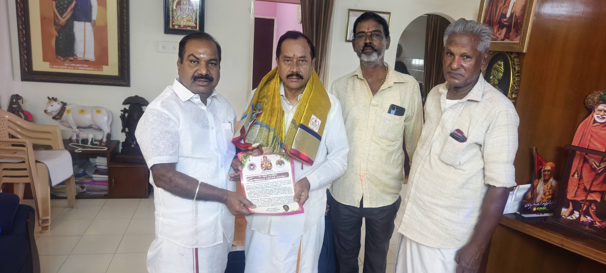 A follow-up felicitation, continuing the exchange of citations and mutual recognition within the party's network.